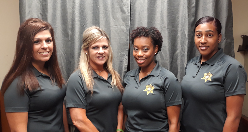 Left to Right: Katie Cormier (Chief Civil Deputy), Trechelle Causey, Carla Arvie, and Chasity Wilson